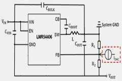采用LMR54406的可調(diào)反相輸出