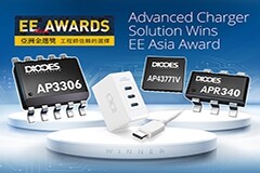 Diodes 公司先進充電器解決方案獲頒亞洲金選獎殊榮