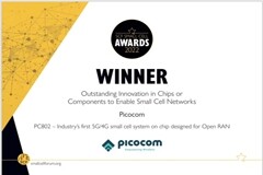 比科奇憑業界首款5G小基站系統級芯片（SoC）斬獲2022年度全球小基站論壇大獎