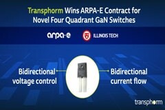 Transphorm贏得美國能源部先進能源研究計劃署的合同，提供具有雙向電流和電壓控制功能的新型四象限氮化鎵開關