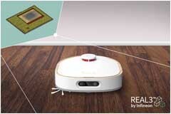 英飛凌REAL3 ToF圖像傳感器助力追覓新型掃地機器人W10 Pro實現智能導航和出色的避障能力