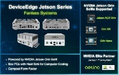 安提國際推出基于NVIDIA Jetson Orin的新型無風(fēng)扇邊緣AI系統(tǒng)