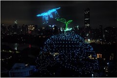 大疆無人機燈光秀全球首秀 慶祝世界糧食日