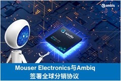 Mouser與Ambiq簽署全球分銷協議，推出超低功耗人工智能 MCU