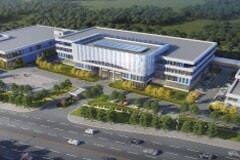 艾銳光電化合物半導體平臺項目二期主體廠房封頂