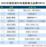 TOP3！軟通計算機入選2025中國信創PC十大市場影響力品牌