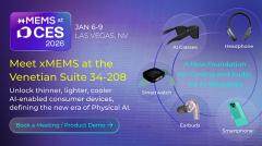 xMEMS將于CES 2026展示突破性uCooling和Sycamore MEMS揚聲器技術，為新一代AI可穿戴設備發展提供動力