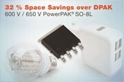 Vishay推出采用PowerPAK SO－8L封裝的N溝道器件SiHJ8N60E、SiHJ6N65E和SiHJ7N65E