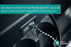 Maxim Integrated發布支持車載USB PD端口的buck／boost控制器，擁有業界最小方案尺寸和最低成本 