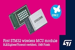 意法半導體推出首款STM32無線微控制器模塊 提升物聯網產品開發效率
