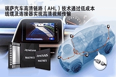 瑞薩電子推出全新汽車(chē)攝像頭解決方案 用傳統(tǒng)低成本電纜和連接器即可實(shí)現(xiàn)高清視頻