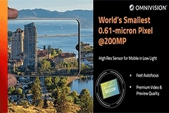 豪威科技推出全球最小0.61μm像素尺寸的2億像素圖像傳感器