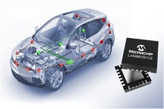 Microchip推出首批車規級10BASE－T1S以太網器件