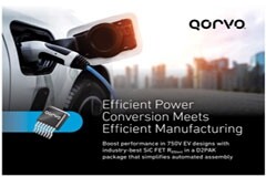 Qorvo 推出D2PAK 封裝 SiC FET，提升 750V 電動汽車設計性能