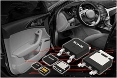 ROHM開(kāi)發(fā)出安裝可靠性高的10種型號(hào)、3種封裝的車載Nch MOSFET