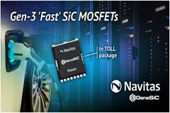 納微推出TOLL封裝版第三代快速碳化硅MOSFETs