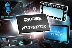 Diodes 公司推出 10Gbps 符合汽車規格的主動交叉多路復用器，可簡化智能座艙連接功能