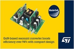 意法半導體推出的250W MasterGaN參考設計可加速實現緊湊、高效的工業電源