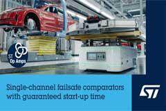 ST比較器具有故障安全和啟動時間保障，提高可靠性，節省電能