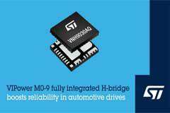 意法半導體VIPower全橋電機驅動器配備實時診斷功能簡化車規電驅系統設計，降低系統成本