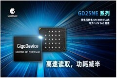兆易創新推出GD25NE系列SPI NOR Flash：專為1.2V SoC打造，雙電壓供電助力讀功耗減半