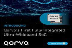 Qorvo 超寬帶（UWB）產品組合推出首款全集成低功耗 SoC——QM35825