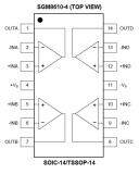 圣邦微電子推出 8.5MHz，低噪聲，軌到軌輸入/輸出運算放大器 SGM8610－2/SGM8610－4